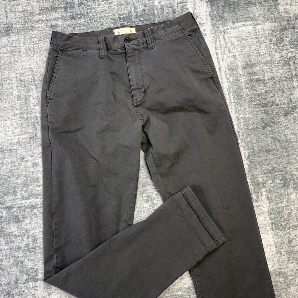 Madewell Pants Mens 32x34 Gray Athletic Slim Chino Coolmax Wicking Stretch Twill